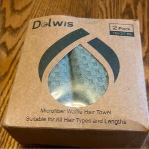 Microfiber Waffle Hair Towel - Green